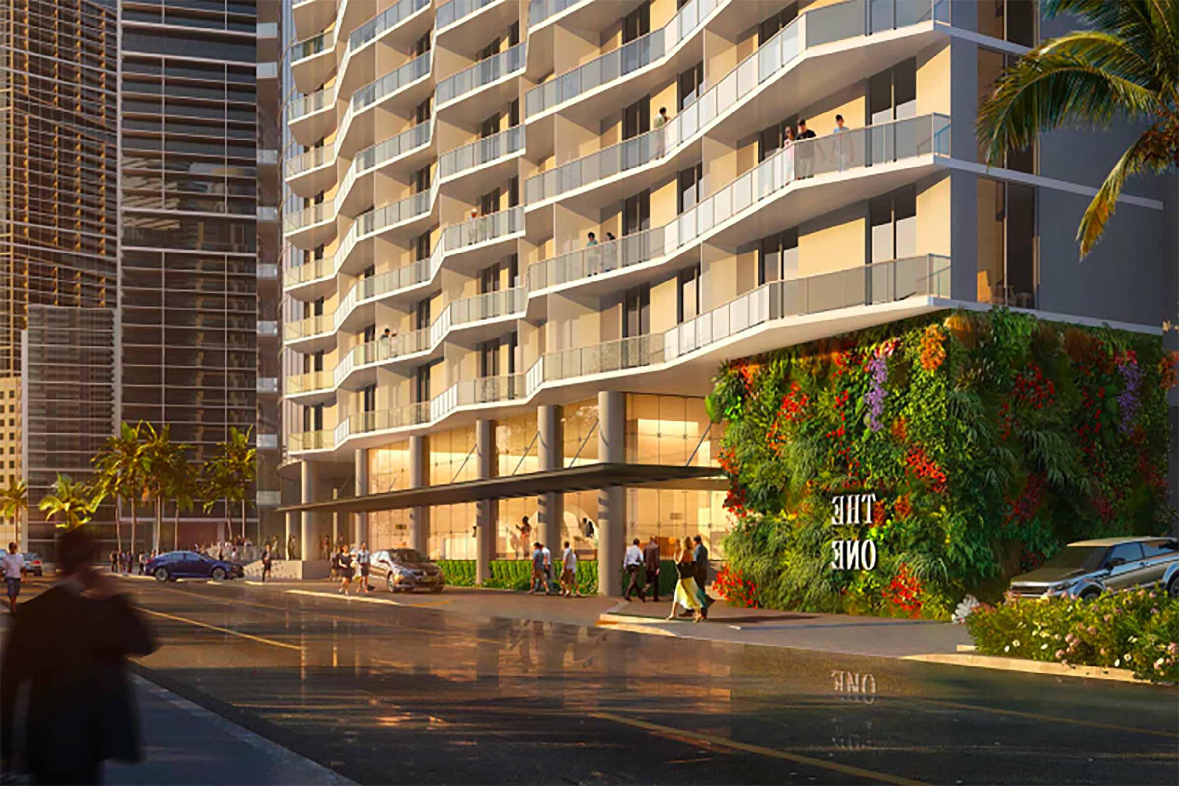 Rendering Of Baccarat Residences Brickell Downtown Miami The One Rental Entrance